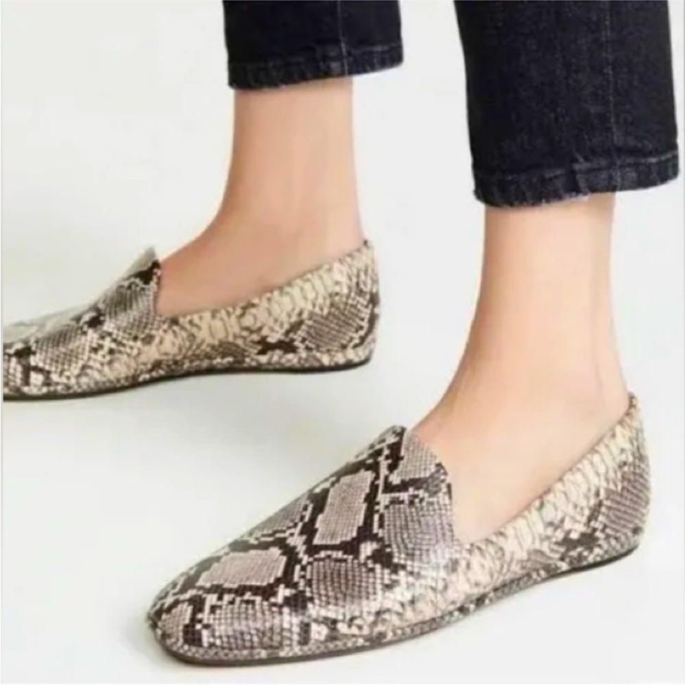 Vince Python Leather Flats - image 1